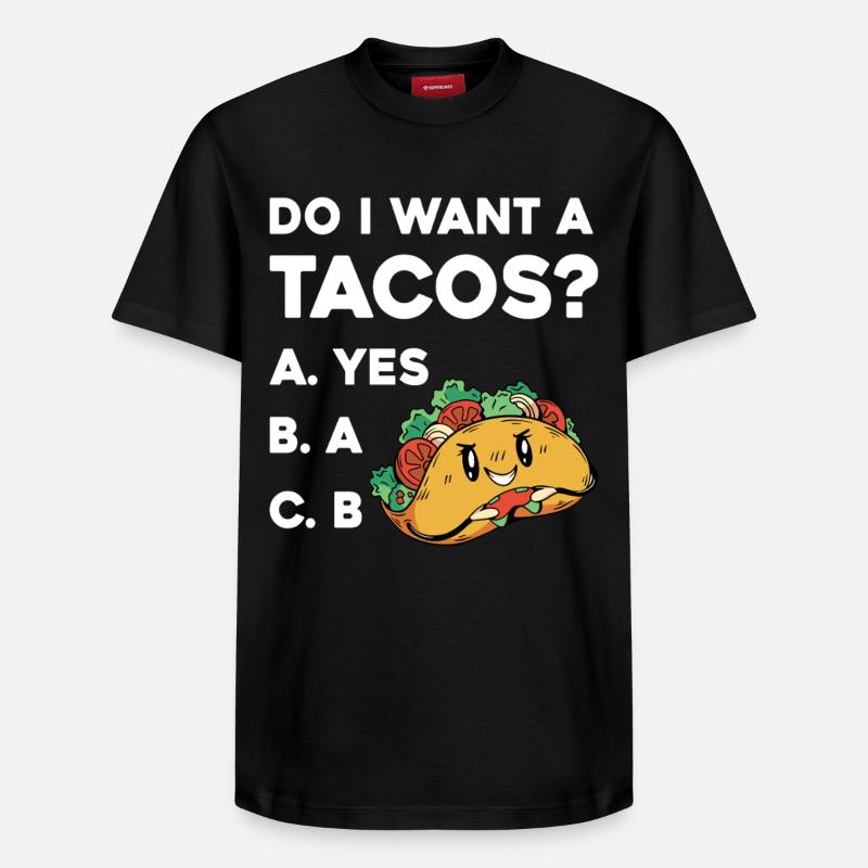 Taco Frage: Ja Oder Nein - T-shirt unisexe décontracté en coton Supima – de SPREAD - noir