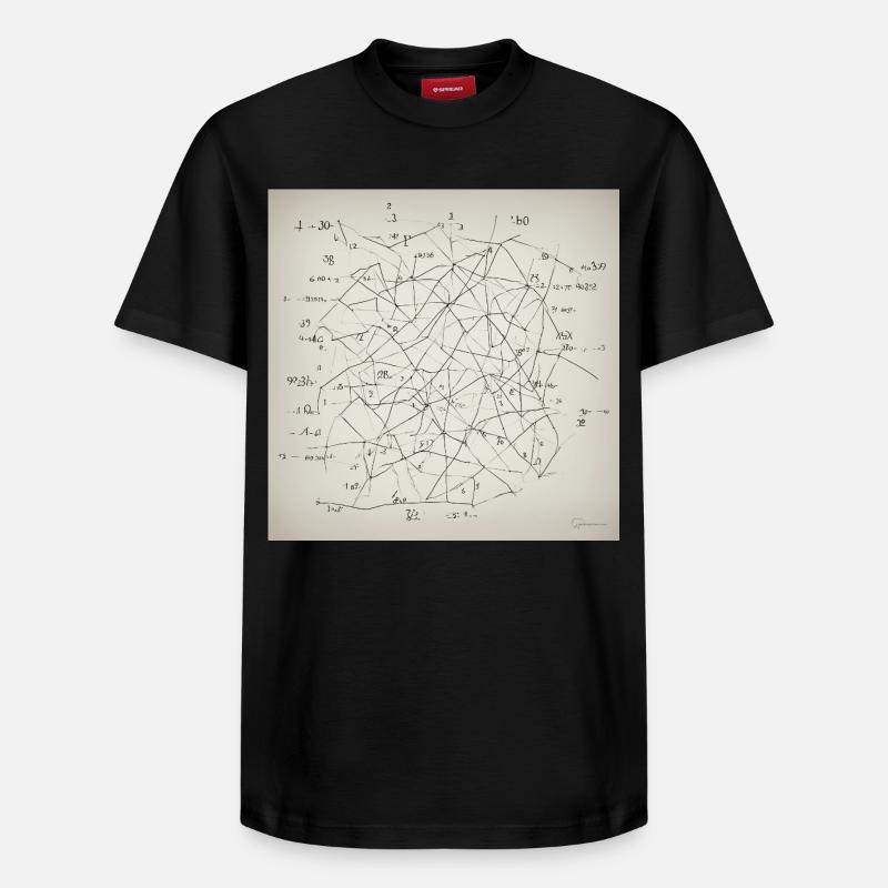 Réseau neuronal abstrait - T-shirt unisexe décontracté en coton Supima – de SPREAD - noir
