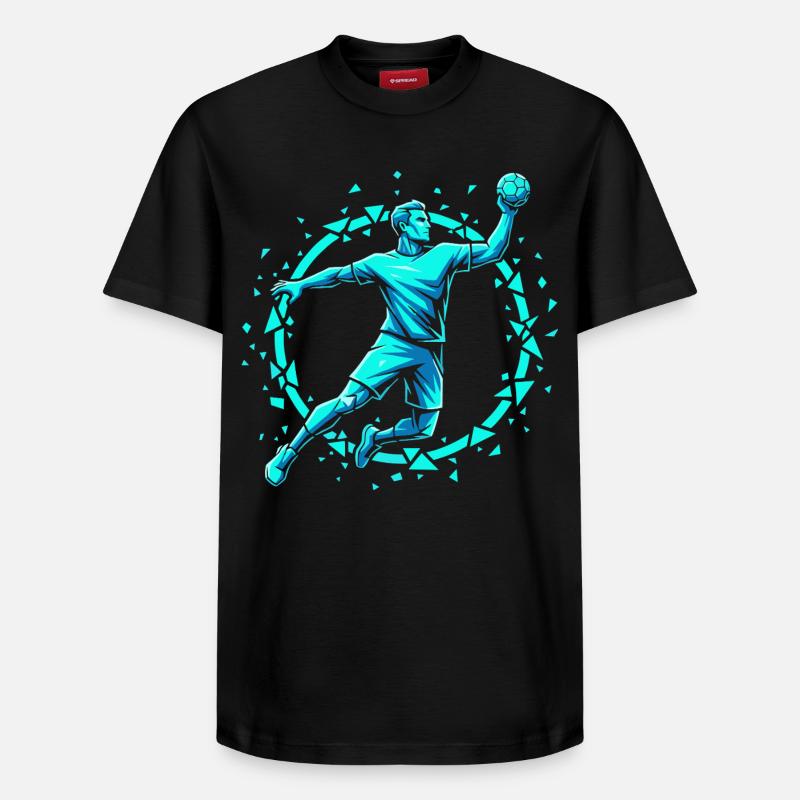 Handball Leidenschaft Hitze Training Geschenk - Relaxed Unisex Supima Cotton T-Shirt – von SPREAD - Schwarz