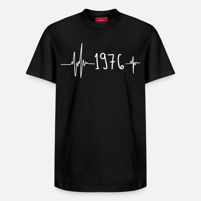 1976 - Relaxed Unisex Supima Cotton T-Shirt – von SPREAD - Schwarz