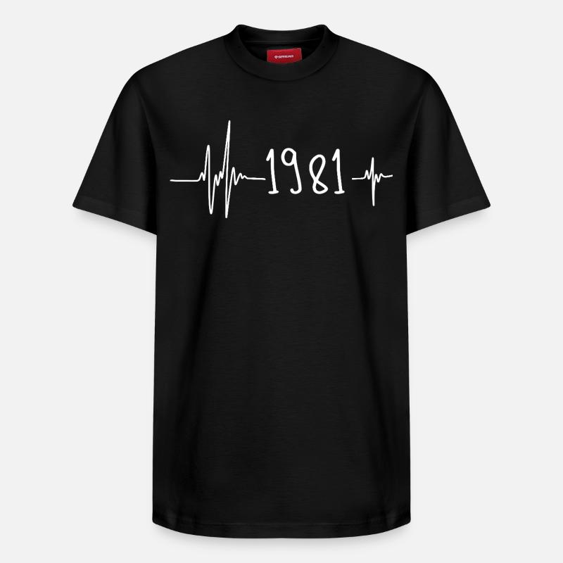 1981 - T-shirt unisexe décontracté en coton Supima – de SPREAD - noir