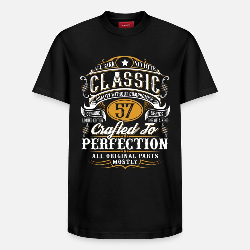 57e anniversaire - T-shirt unisexe décontracté en coton Supima – de SPREAD - noir