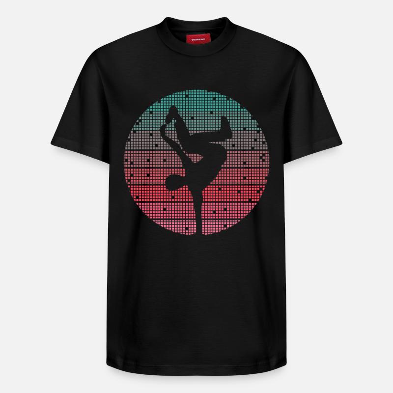 Breakdance Danse Breakdancer Breakdancer Rétro Breakdancer - T-shirt unisexe décontracté en coton Supima – de SPREAD - noir