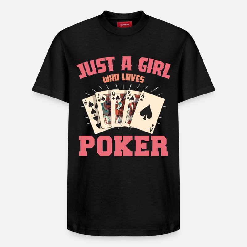 Nur ein Mädchen Pokerkarten - Relaxed Unisex Supima Cotton T-Shirt – von SPREAD - Schwarz
