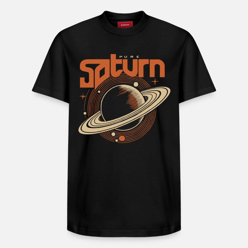 Saturn Rétro Orbital - T-shirt unisexe décontracté en coton Supima – de SPREAD - noir