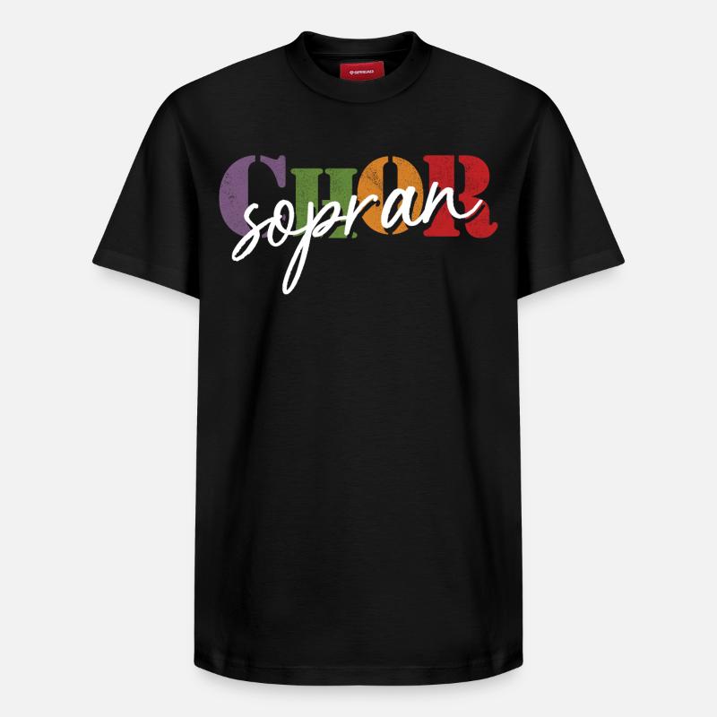 Chor Sopran - Relaxed Unisex Supima Cotton T-Shirt – von SPREAD - Schwarz
