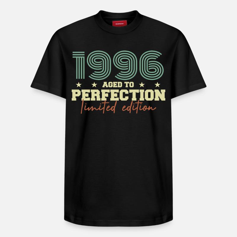 1996 - Relaxed Unisex Supima Cotton T-Shirt – von SPREAD - Schwarz
