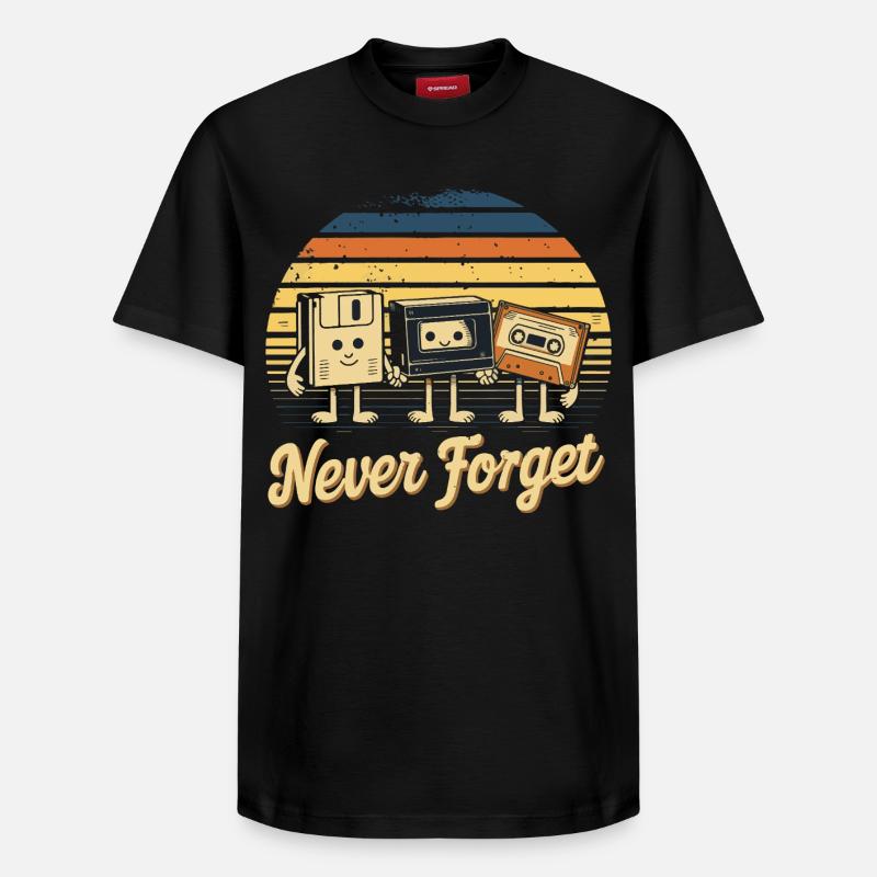 Never forget - Relaxed Unisex Supima Cotton T-Shirt – von SPREAD - Schwarz