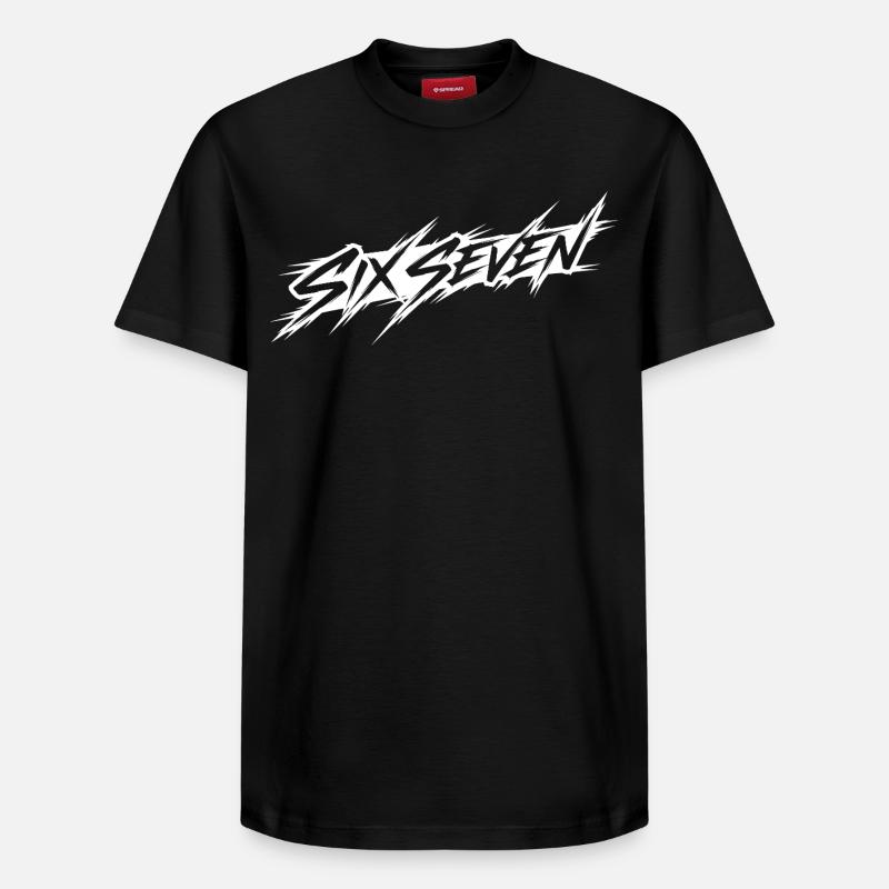 Six seven - Relaxed Unisex Supima Cotton T-Shirt – von SPREAD - Schwarz