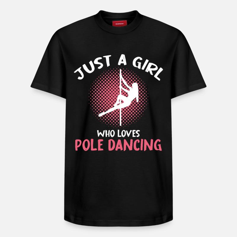 Pole Dancing Girl Typography - Relaxed Unisex Supima Cotton T-Shirt – von SPREAD - Schwarz