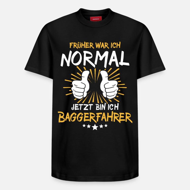 Baggerfahrer Spruch - Relaxed Unisex Supima Cotton T-Shirt – von SPREAD - Schwarz