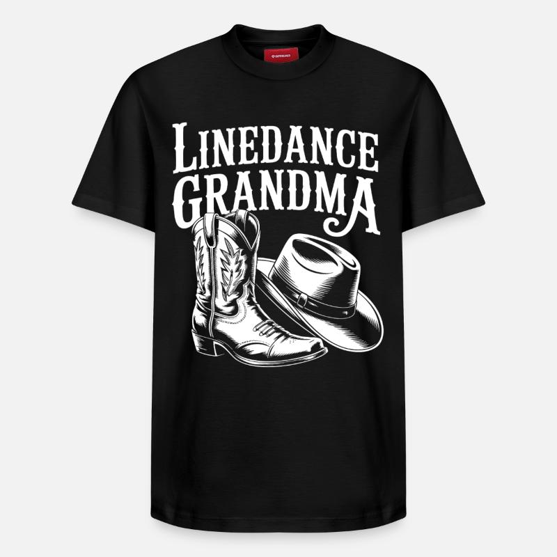 Bottes de grand-mère LineDance - T-shirt unisexe décontracté en coton Supima – de SPREAD - noir
