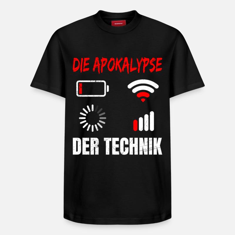 Coder DIE APOKALYPSE DER TECHNIK LUSTIG - Relaxed Unisex Supima Cotton T-Shirt – von SPREAD - Schwarz