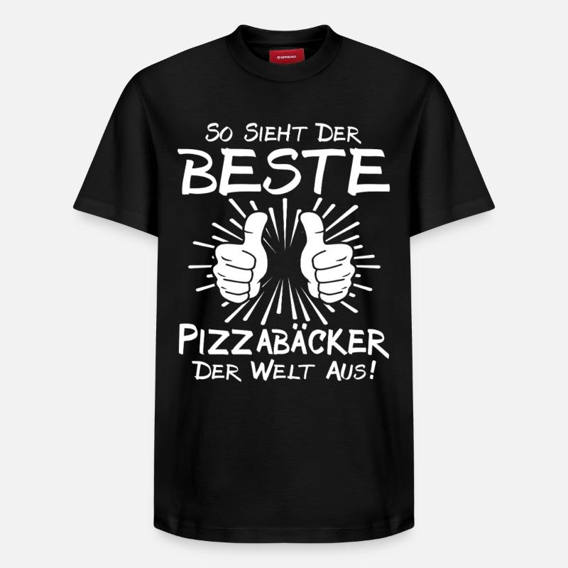 Bester Pizzabäcker - Relaxed Unisex Supima Cotton T-Shirt – von SPREAD - Schwarz