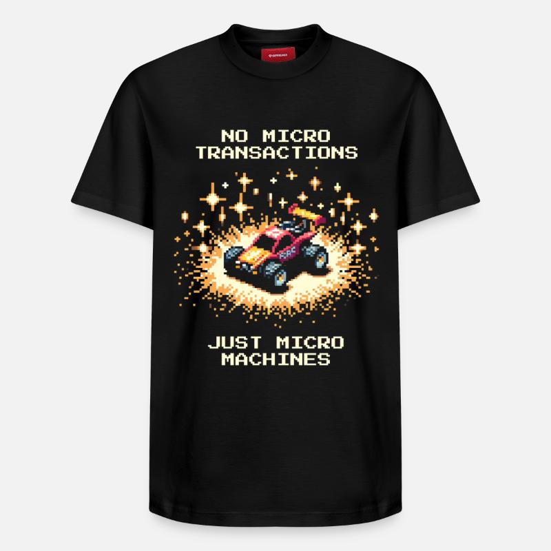 Pas de microtransactions | Voitures RC - T-shirt unisexe décontracté en coton Supima – de SPREAD - noir