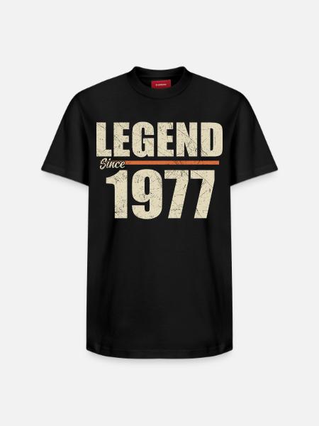 Birthday 1977 | Legend since 1977 - Relaxed Unisex Supima Cotton T-Shirt – by SPREAD - black