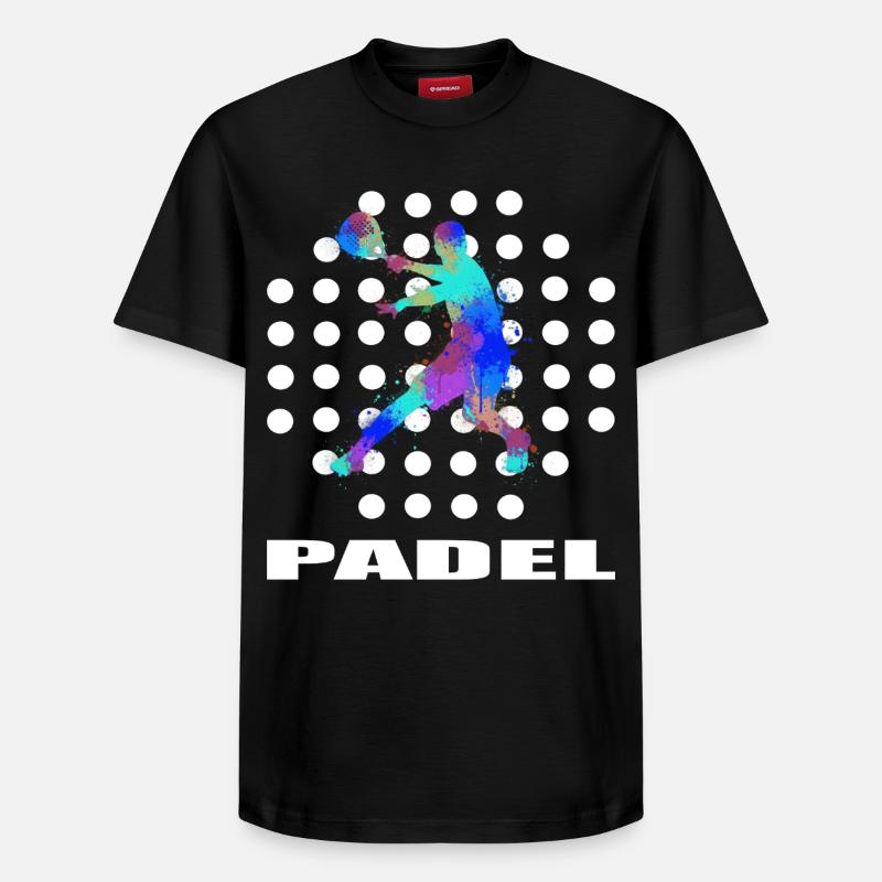 Padel - T-shirt unisexe décontracté en coton Supima – de SPREAD - noir