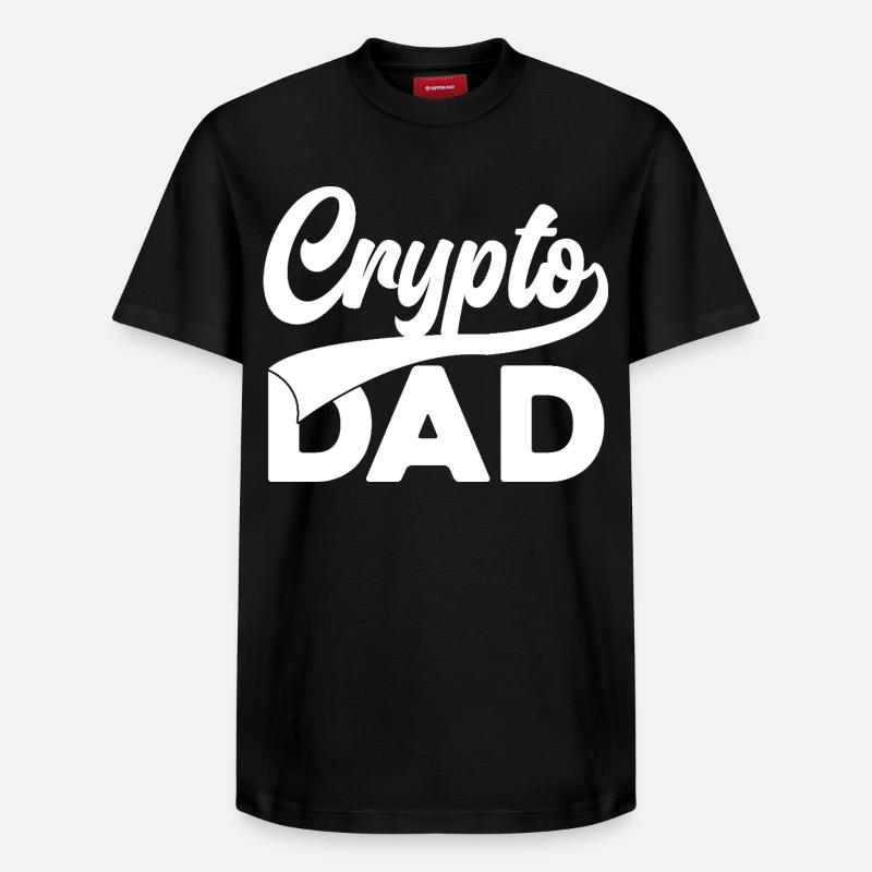 Crypto Dad Script Logo - T-shirt unisexe décontracté en coton Supima – de SPREAD - noir