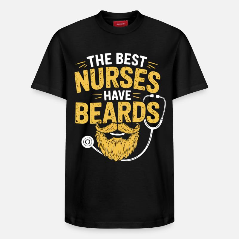 Beste Krankenschwestern mit Bart - Relaxed Unisex Supima Cotton T-Shirt – von SPREAD - Schwarz