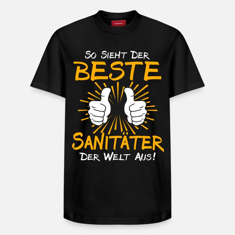 Idée cadeau pour les ambulanciers - T-shirt unisexe décontracté en coton Supima – de SPREAD - noir