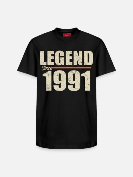 Anniversary 1991 | Legend since 1991 - Relaxed Unisex Supima Cotton T-Shirt – by SPREAD - black