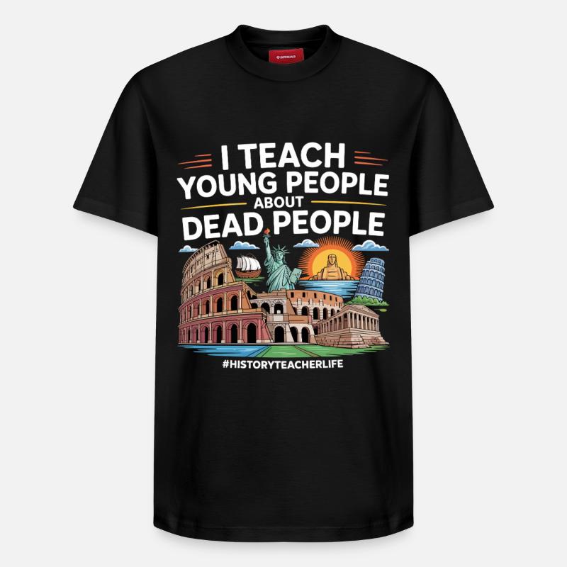 histoire - T-shirt unisexe décontracté en coton Supima – de SPREAD - noir