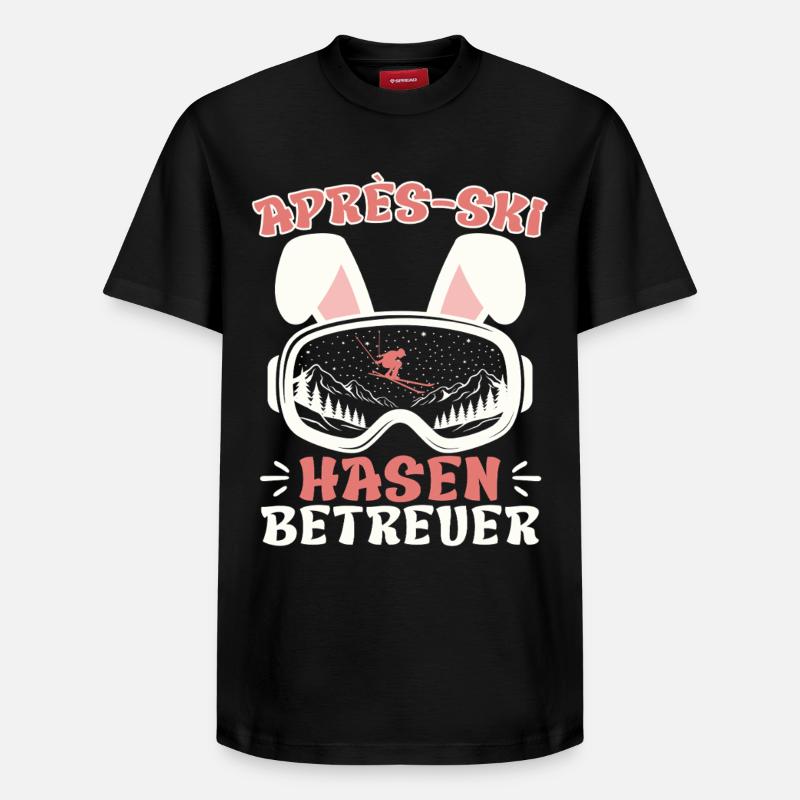 Après-ski RABBIT SUPERVISOR Fun - T-shirt unisexe décontracté en coton Supima – de SPREAD - noir