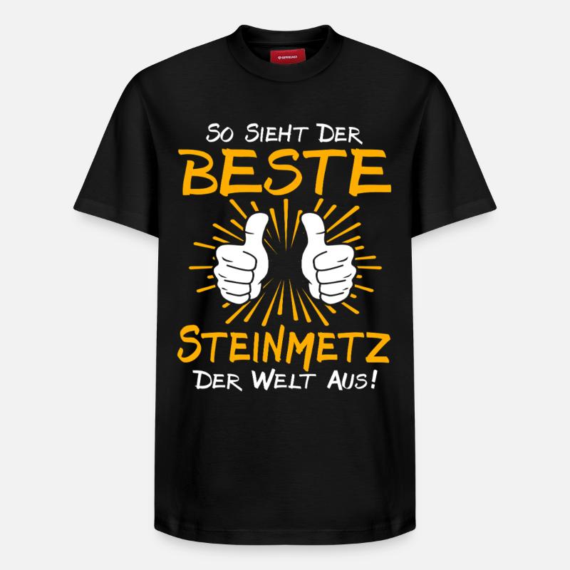Steinmetz Geschenkidee - Relaxed Unisex Supima Cotton T-Shirt – von SPREAD - Schwarz