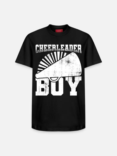 Cheerleader Boy - Relaxed Unisex Supima Cotton T-Shirt – by SPREAD - black
