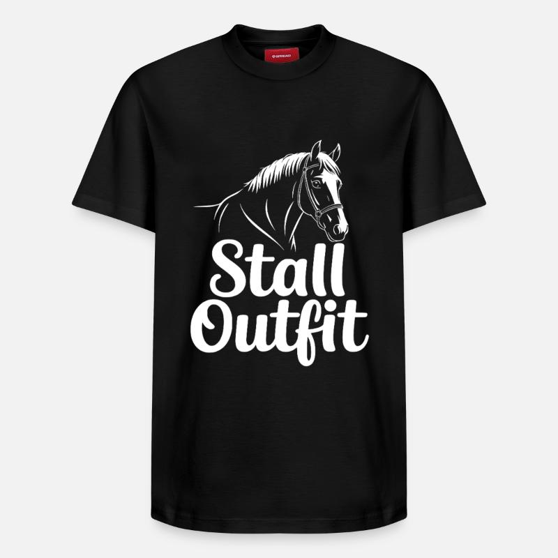 Cavalier d’écurie - T-shirt unisexe décontracté en coton Supima – de SPREAD - noir