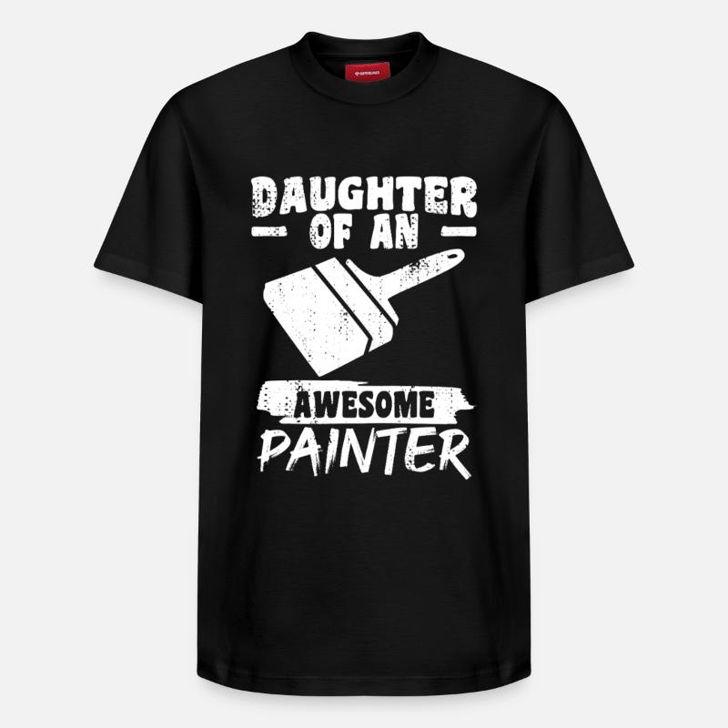 Tochter eines tollen Malers - Relaxed Unisex Supima Cotton T-Shirt – von SPREAD - Schwarz