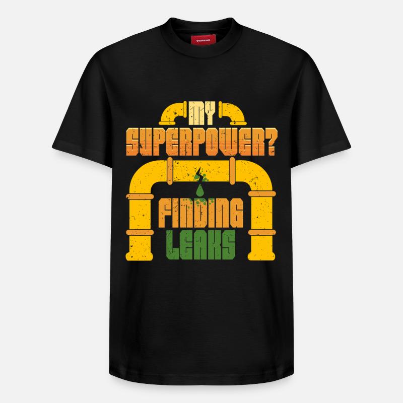 Rohrleger Rohrleitungsbauer Finding Leaks - Relaxed Unisex Supima Cotton T-Shirt – von SPREAD - Schwarz