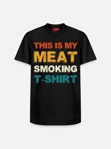 Meat Smoking T‑Shirt – Grillfreund - Relaxed Unisex Supima Cotton T-Shirt – von SPREAD - Schwarz