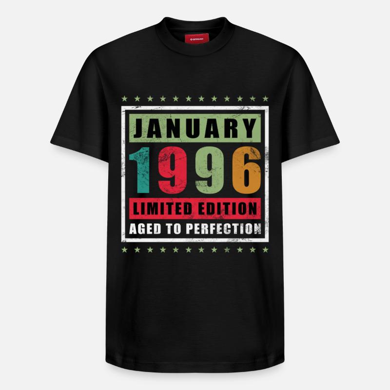 Janvier 1996 Édition limitée - T-shirt unisexe décontracté en coton Supima – de SPREAD - noir