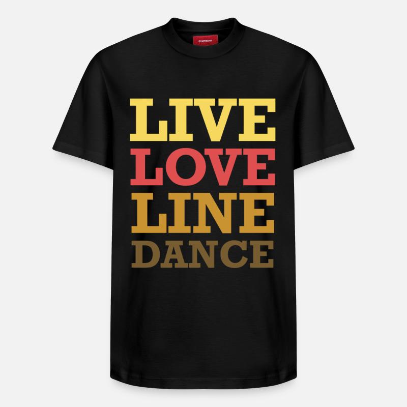 Danse en ligne live d’amour - T-shirt unisexe décontracté en coton Supima – de SPREAD - noir