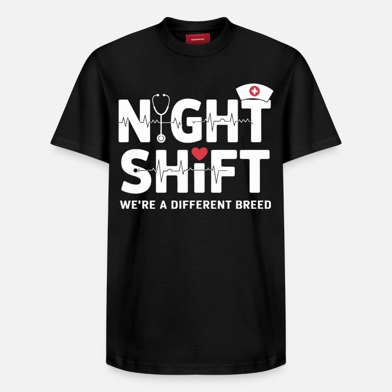 NachtSchicht Herzpfleger – Different Breed - Relaxed Unisex Supima Cotton T-Shirt – von SPREAD - Schwarz