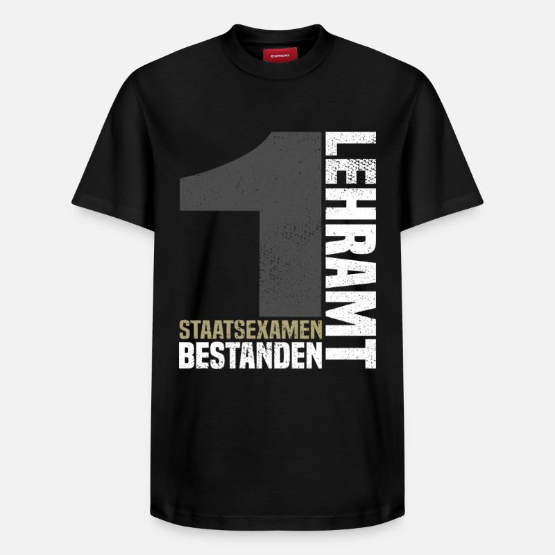 1er examen d’État en enseignement - T-shirt unisexe décontracté en coton Supima – de SPREAD - noir