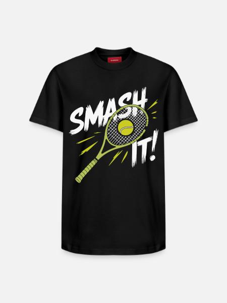 I can't I have padel - Relaxed Unisex Supima Cotton T-Shirt – by SPREAD - black