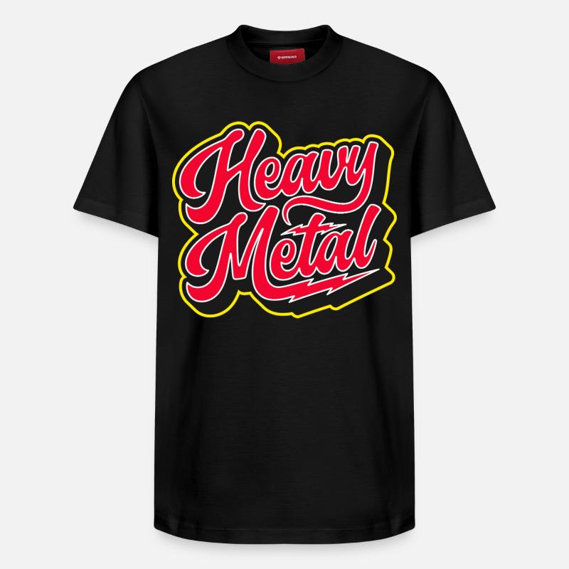 Heavy Metal Bold 3D Script - T-shirt unisexe décontracté en coton Supima – de SPREAD - noir