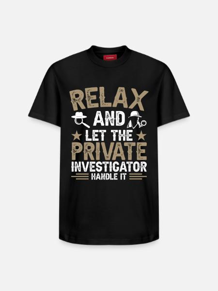 Privatdetektiv-Uniform-Kostüm - Relaxed Unisex Supima Cotton T-Shirt – von SPREAD - Schwarz