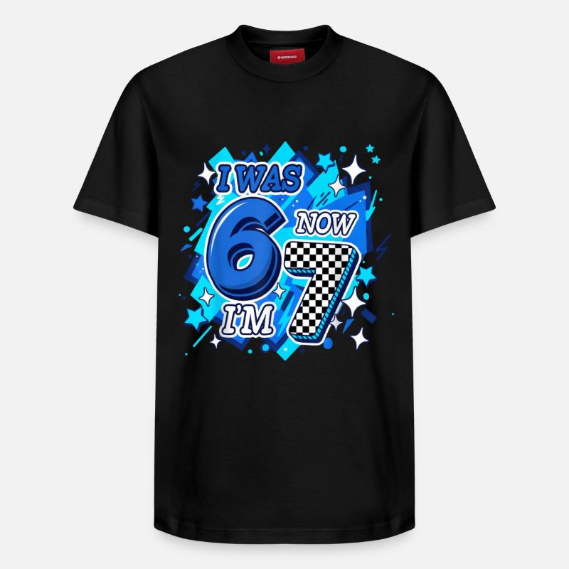 Six Seven Blue Checkered 67 - T-shirt unisexe décontracté en coton Supima – de SPREAD - noir