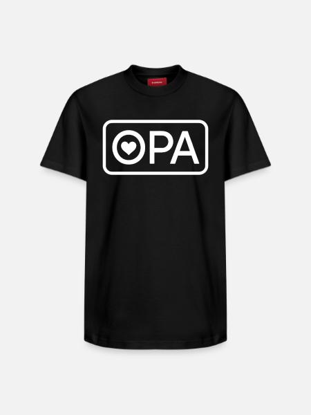 OPA 2026 Stolzer Großvater Ankündigung - Relaxed Unisex Supima Cotton T-Shirt – von SPREAD - Schwarz