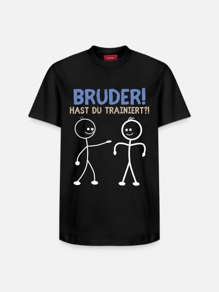 Strichmännchen HAST DU TRAINIERT LUSTIG - Relaxed Unisex Supima Cotton T-Shirt – von SPREAD - Schwarz