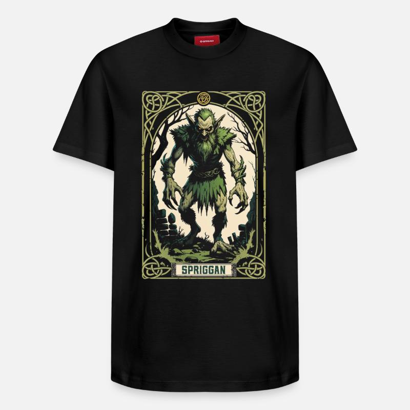 Créatures mythologiques Spriggan - T-shirt unisexe décontracté en coton Supima – de SPREAD - noir