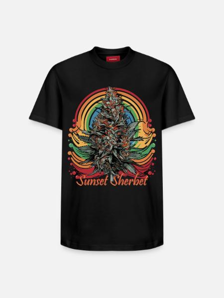 Sunset Sherbet - Relaxed Unisex Supima Cotton T-Shirt – by SPREAD - black
