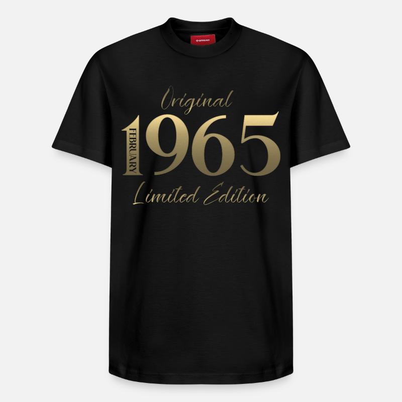 61e anniversaire février 1965 Millésime - T-shirt unisexe décontracté en coton Supima – de SPREAD - noir