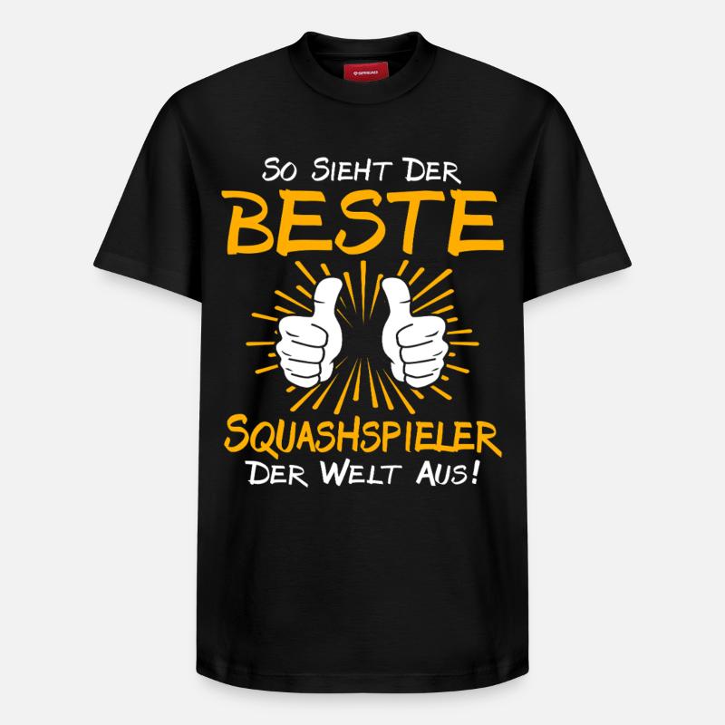 Squash Player Gift Idea - Relaxed Unisex Supima Cotton T-Shirt – by SPREAD - black