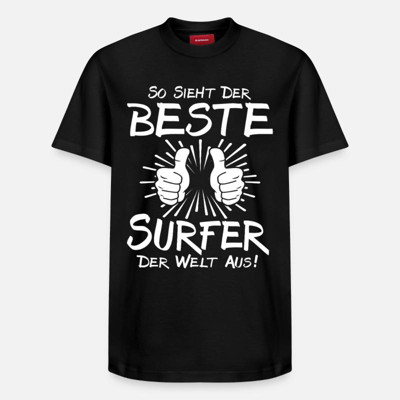 Bester Surfer - Relaxed Unisex Supima Cotton T-Shirt – von SPREAD - Schwarz