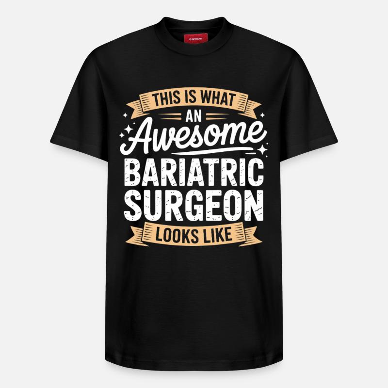 Look de chirurgien bariatre – Génial - T-shirt unisexe décontracté en coton Supima – de SPREAD - noir