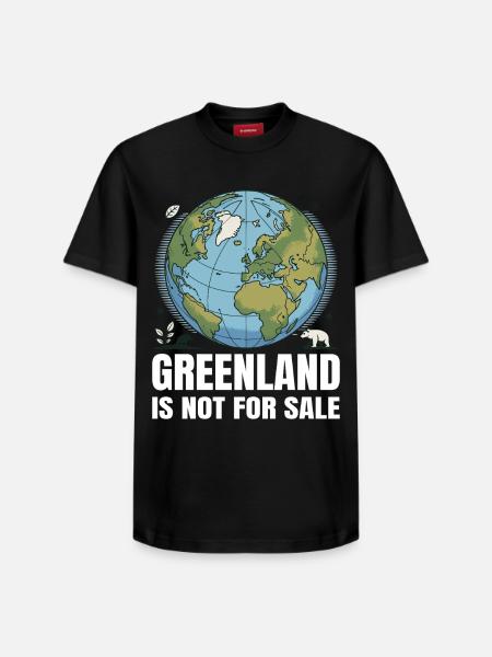 Grønland er ikke til salg - Unisex T-shirt i Supima-bomuld med afslappet pasform – fra SPREAD - sort